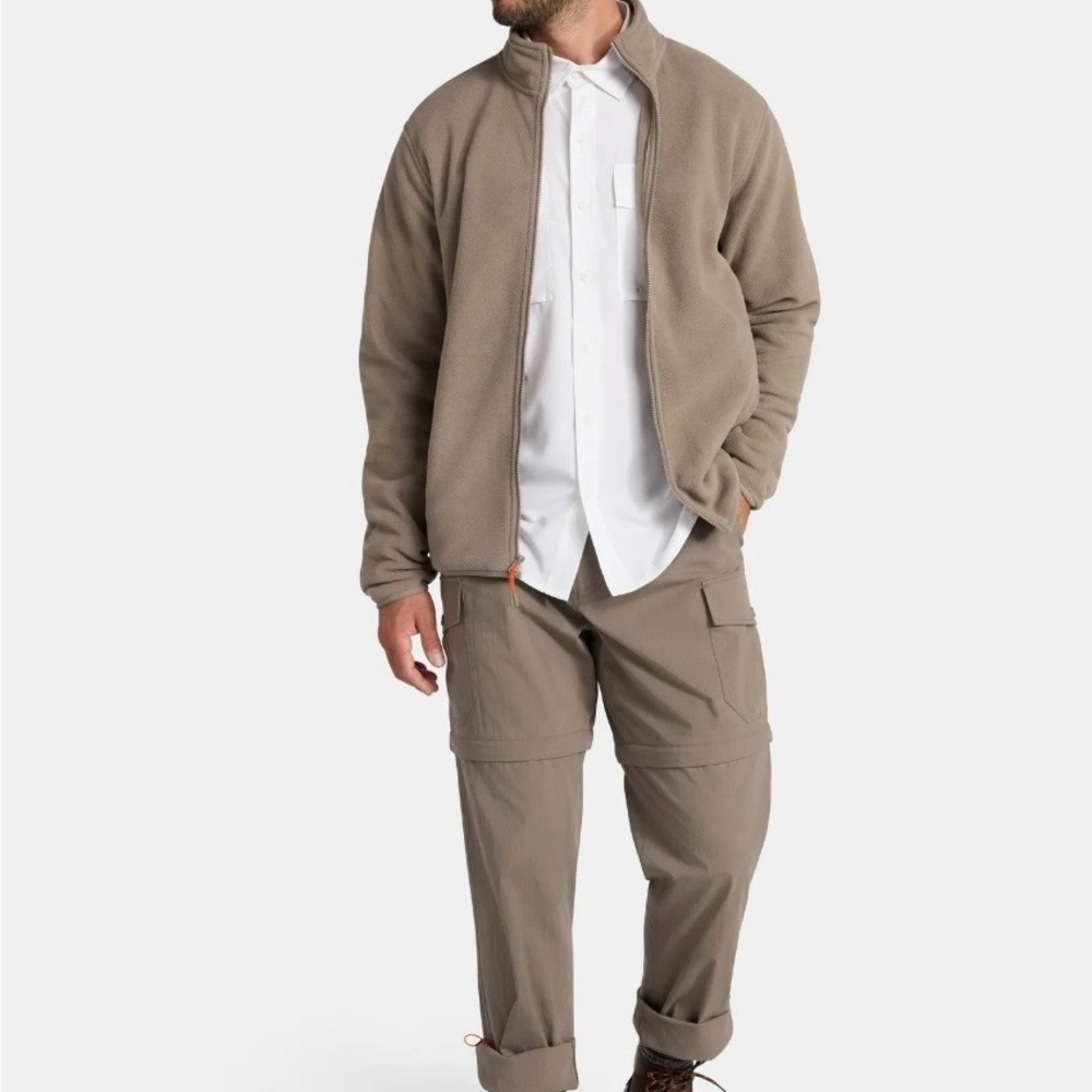 Ozark Trail Men's Taupe Falls Fleece Zip-Front Jacket, Size M NWT - Picture 2 of 11